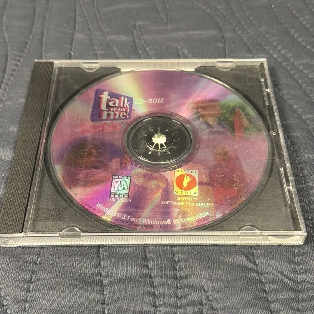 Vintage Barbie Talk With Me Interactive CD-ROM Mattel 17350 Complete Case